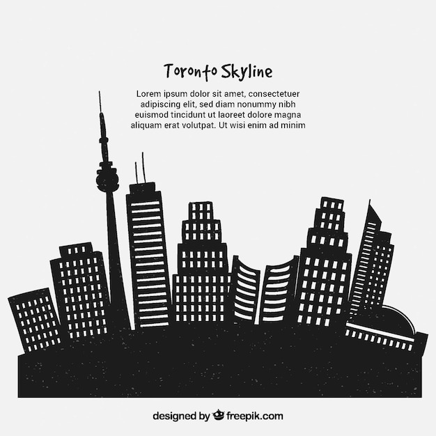 Kostenloser Vektor kreative skyline von toronto