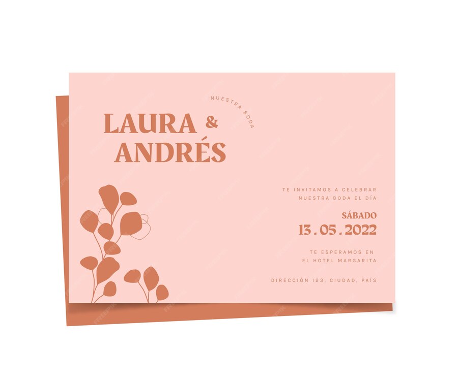 Kreative spanische hochzeitseinladung Kostenlose Vektor