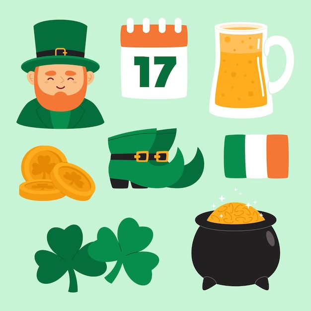 Kreative st. patrick's day elemente pack