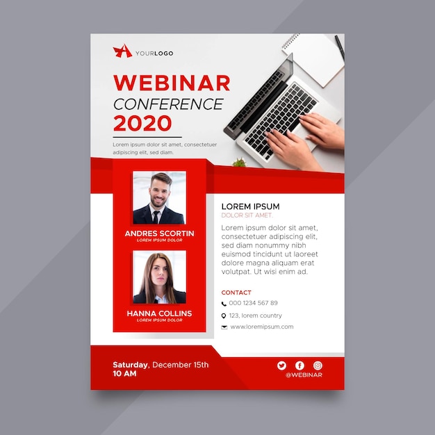 Kreative webinar-flyer-vorlage