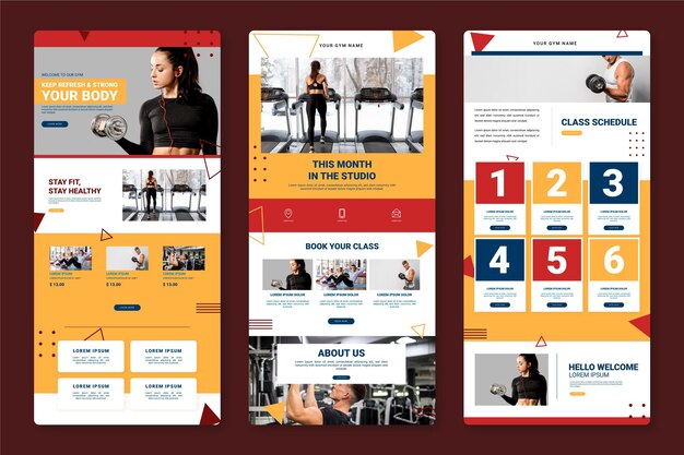 Kreative Workout-E-Mail-Vorlage