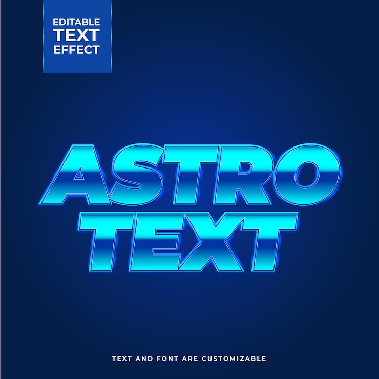 Kostenlose Vektor kreativer astro-texteffekt