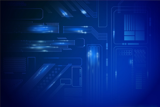 Kostenloser Vektor kreativer computer-mikrochip-hintergrund