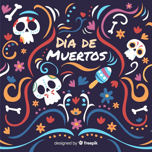 Kreativer día de muertos-hintergrund