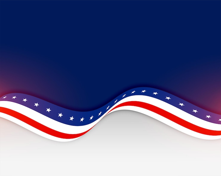 Kostenlose Vektor kreativer flaggenhintergrund der vereinigten staaten von amerika