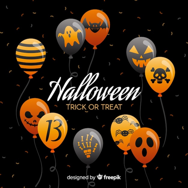 Kreativer halloween-ballonhintergrund