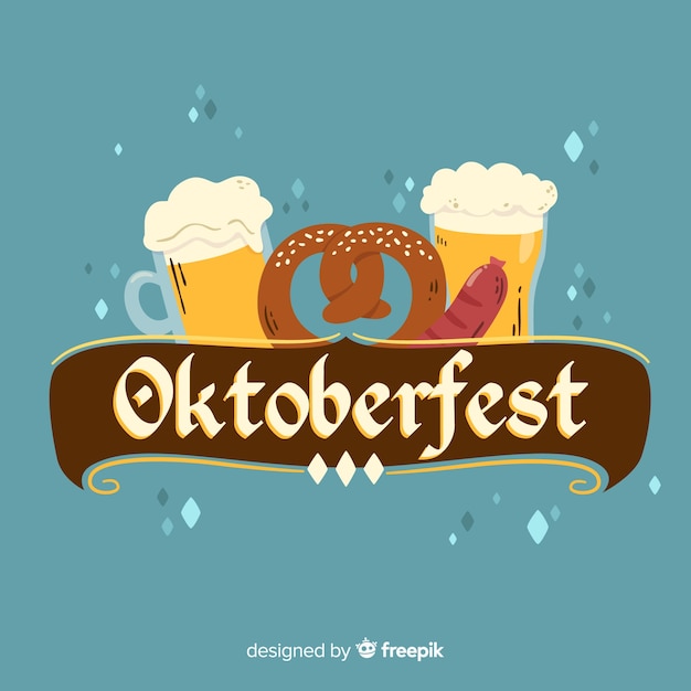 Kostenloser Vektor kreativer oktoberfest-hintergrund