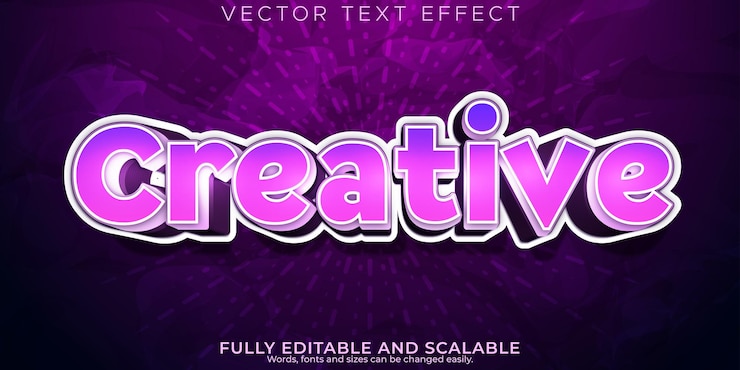Kostenlose Vektor kreativer texteffekt, bearbeitbarer vintage- und cooler textstil