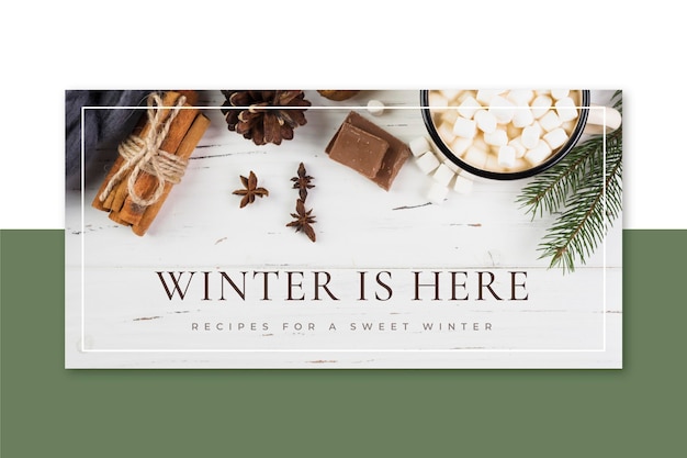 Kostenloser Vektor kreativer winter-blog-header