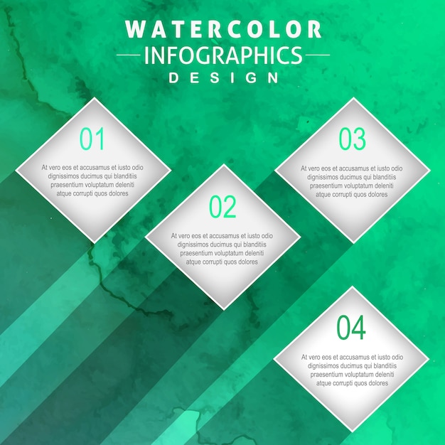 Kreatives aquarell infographics design