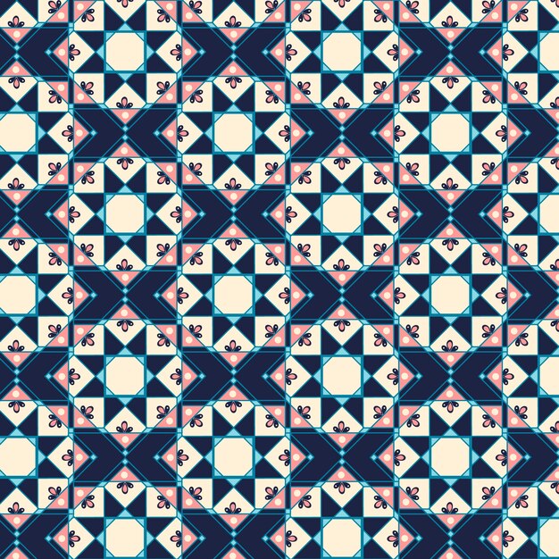 Kreatives Arabeskenmuster im flachen Design