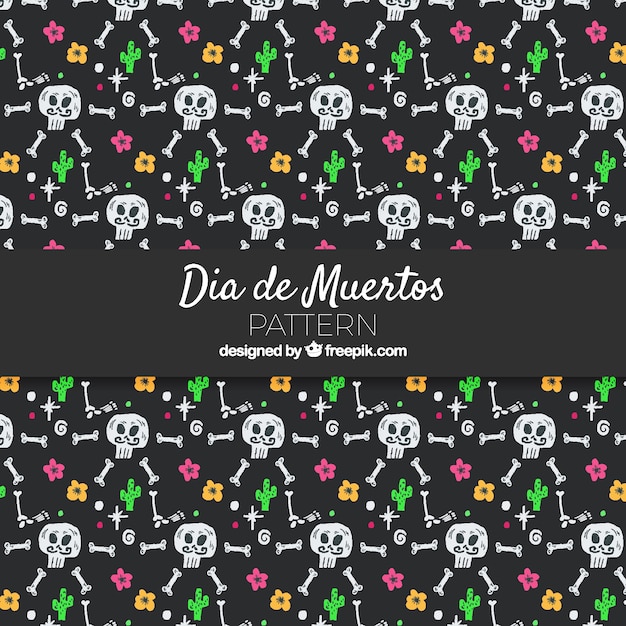 Kreatives día de muertos-muster