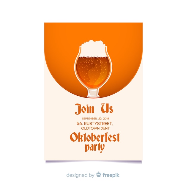 Kreatives oktoberfest plakatmodell