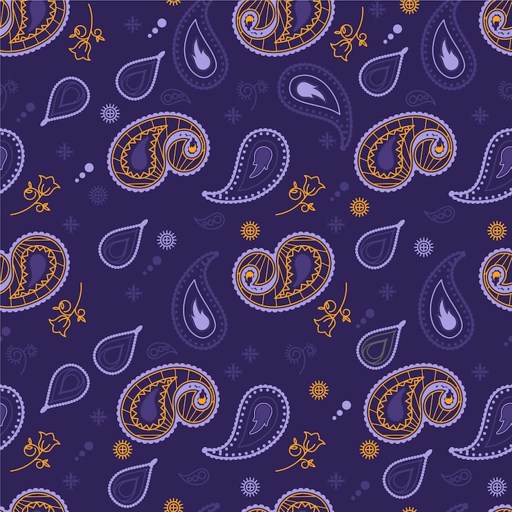 Kostenlose Vektor kreatives paisley-bandana-muster