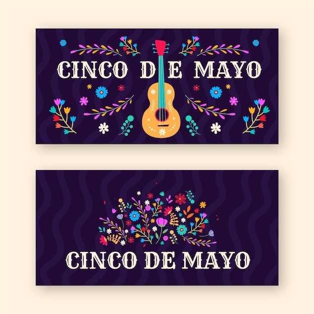 Kreatives paket von cinco de mayo-bannern