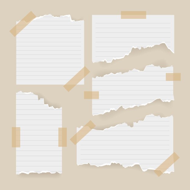 Kreatives zerrissenes Papier mit Klebeband