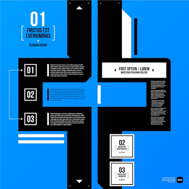 Kostenloser Vektor kreuzform infografik