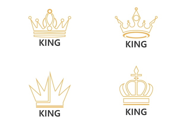 Krone logo vorlage vektor icon illustration design