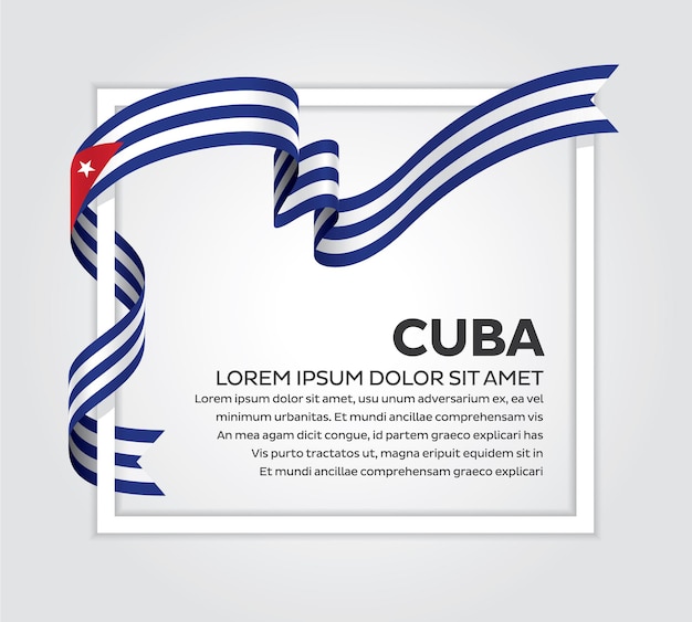Kuba flaggenvektor