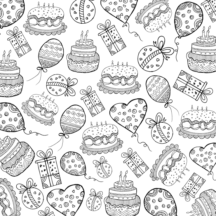 Kostenlose Vektor kuchenmuster hintergrund