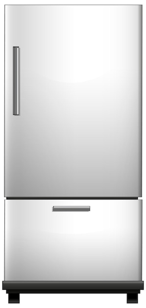 Kostenloser Vektor kühlschrank auf weißem hintergrund