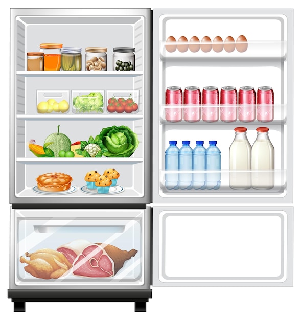 Kühlschrank mit viel essen
