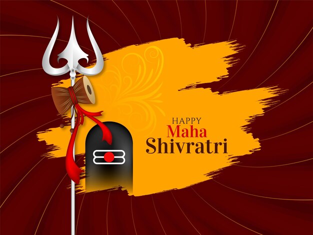 Kulturelles hinduistisches Festival Maha Shivratri Hintergrunddesignvektor