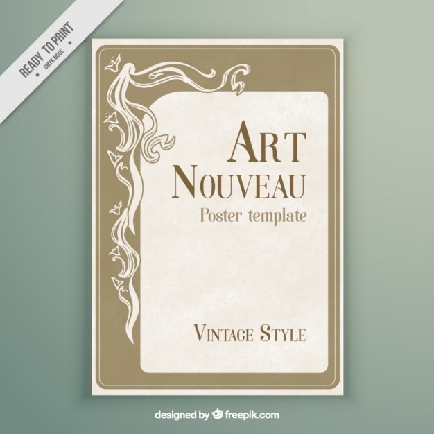 Kunst nouveau plakat-vorlage