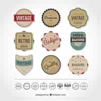 Kostenloser Vektor labels-sammlung im vintage-stil