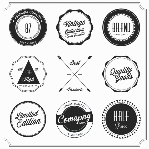Kostenlose Vektor labels
