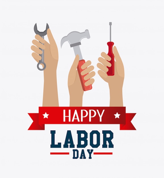 Labor day card design.