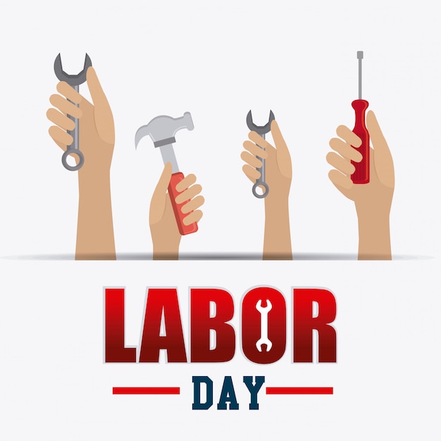 Labor day card design.