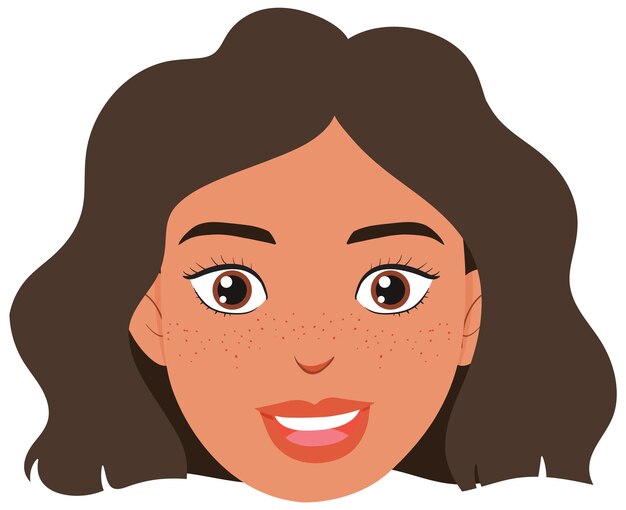 Lächelnde Frau mit Freckles
