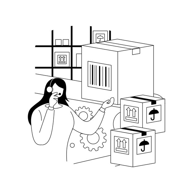 Lager Voice Tasking abstrakte Konzeptvektorillustration