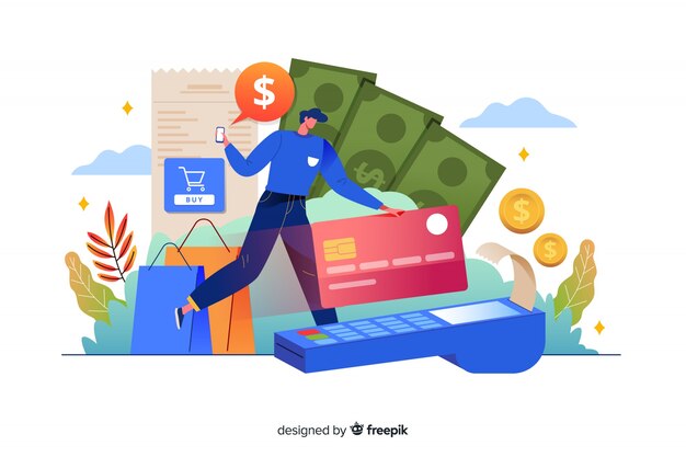 Landing Page Konzept Kreditkartenzahlung