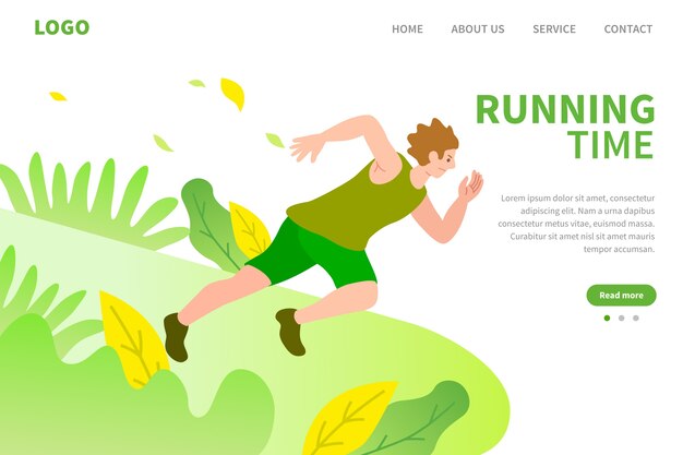 Landing page outdoor-sport-vorlage