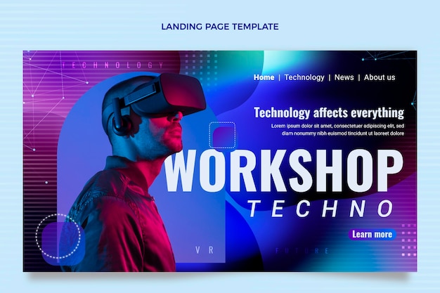Landingpage für abstrakte Fluidtechnologie