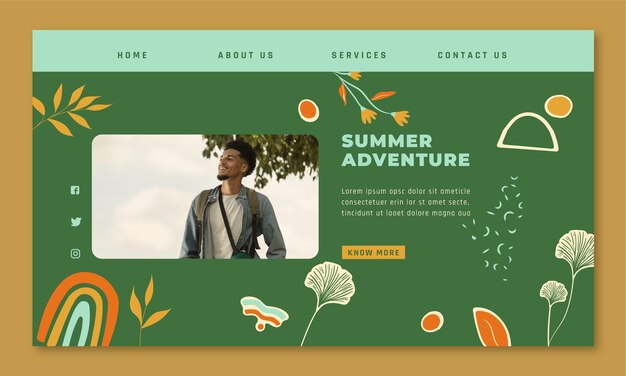 Landingpage für Camping-Abenteuer