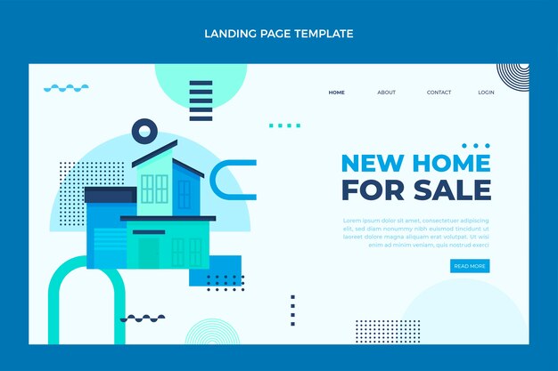 Landingpage für Immobilien im flachen Design