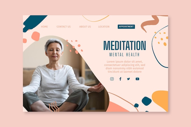 Landingpage für Meditation und Achtsamkeit