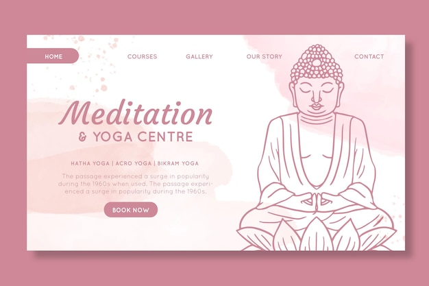 Landingpage für meditation und achtsamkeit