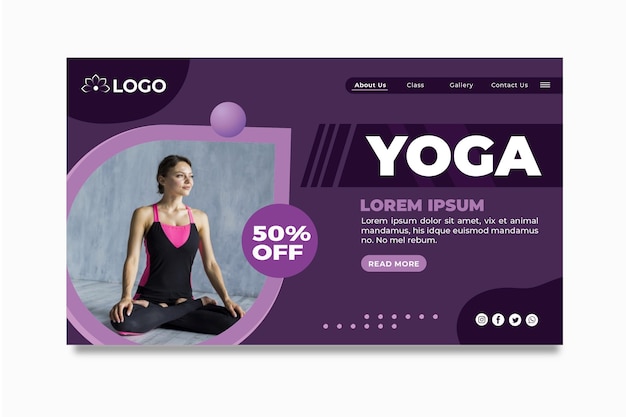 Landingpage für yoga-kurse