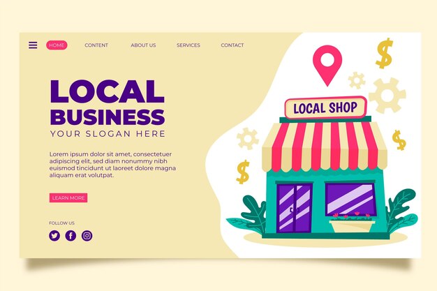 Landingpage-Thema für lokale Unternehmen
