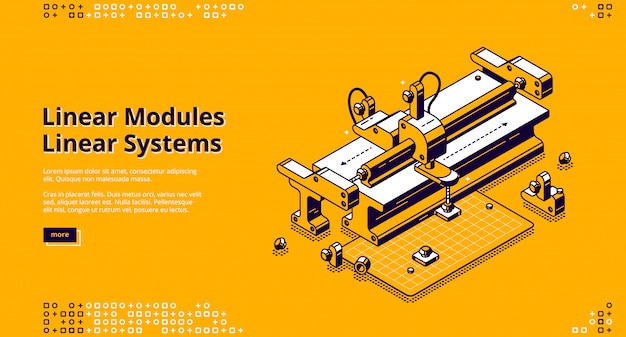 Landingpage von linearen modulen