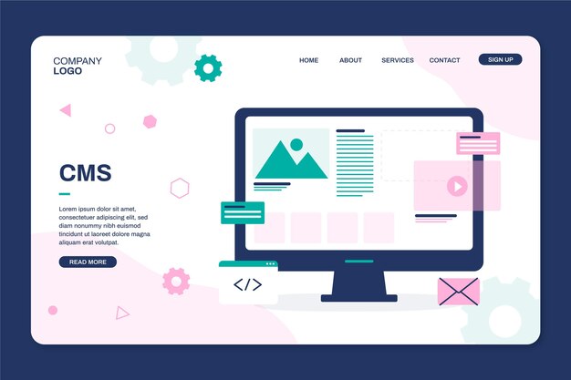 Landingpage-Vorlage für das Content-Management-System