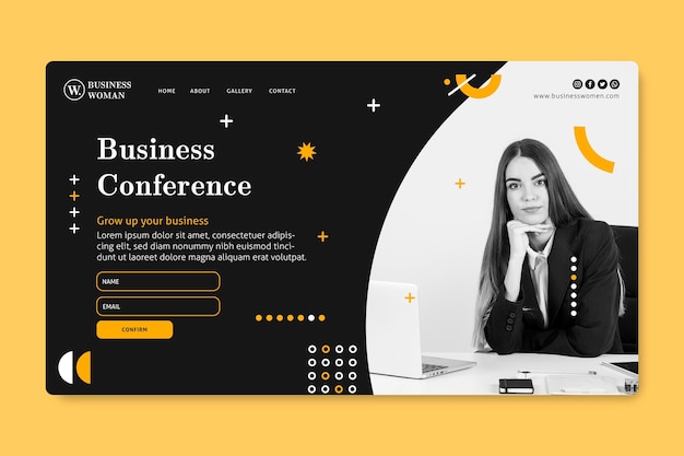 Landingpage-Vorlage für Geschäftsfrauen
