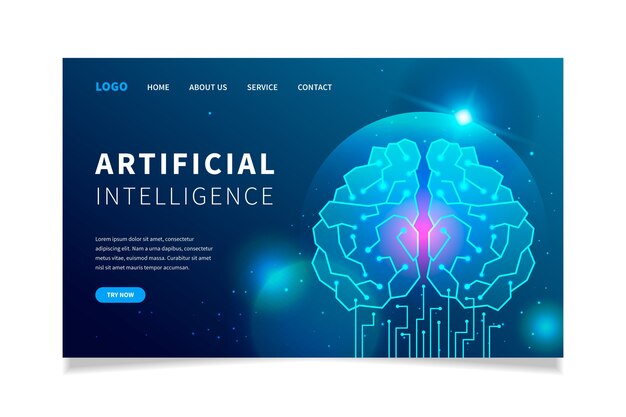 Landingpage-Vorlage für künstliche Intelligenz
