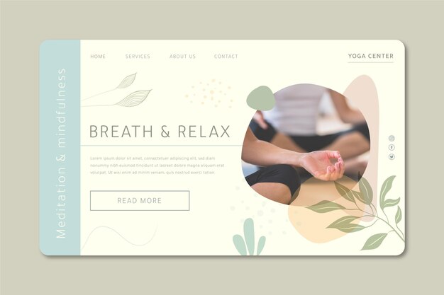 Landingpage-Vorlage für Meditation und Achtsamkeit