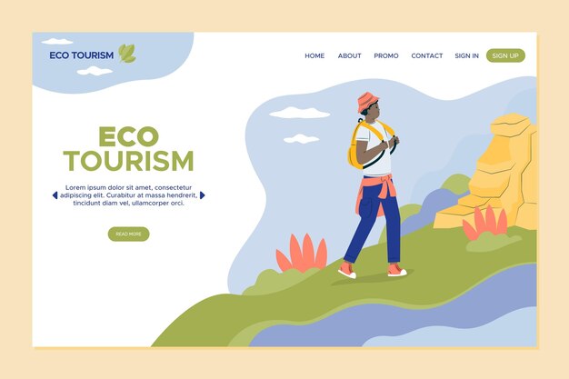 Landingpage-Vorlage für Ökotourismus