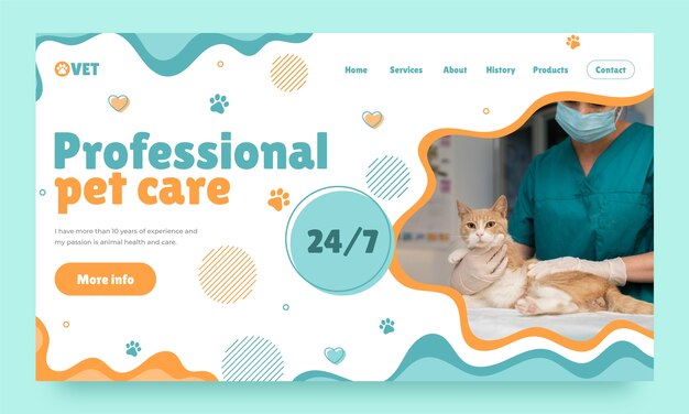 Landingpage-Vorlage für Tierkliniken